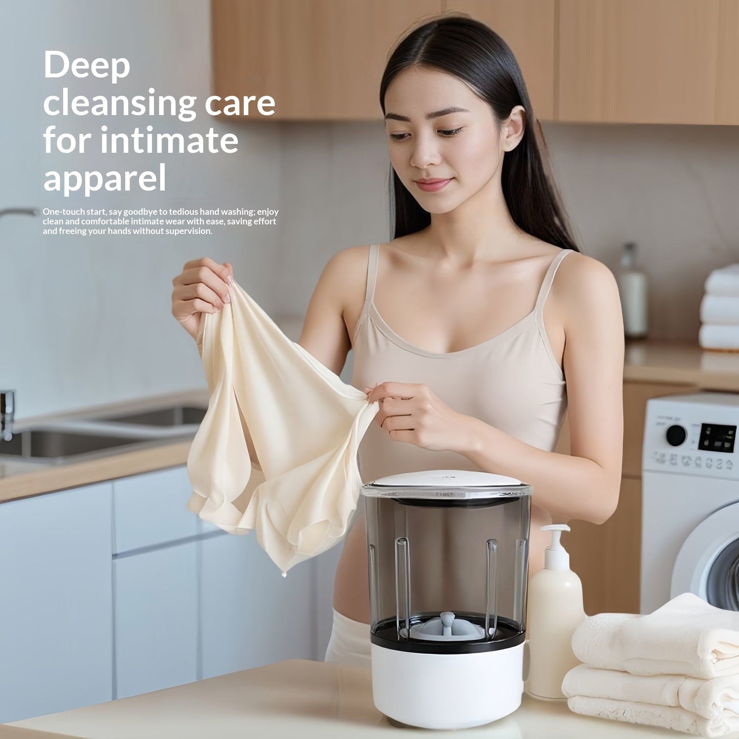 Lumio SpinWash — Portable Mini Underwear Washer